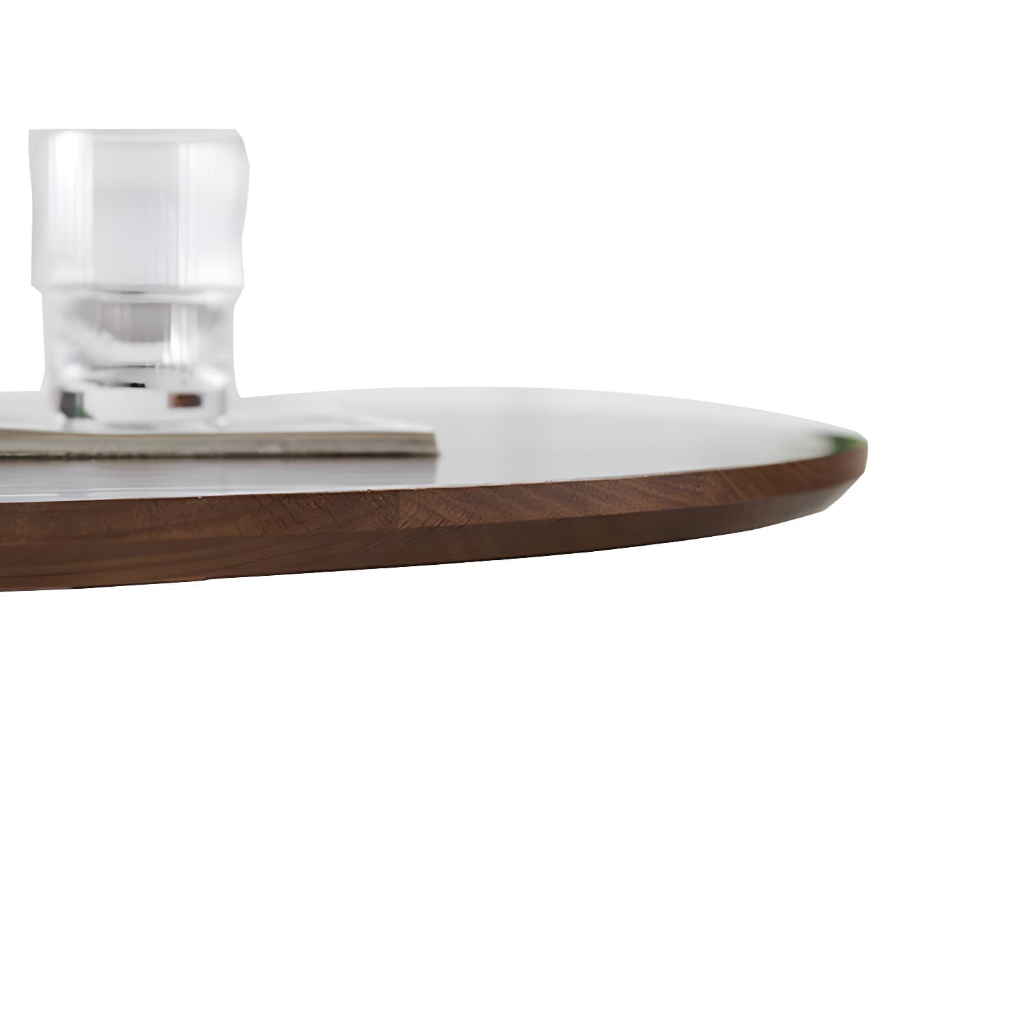 Simple Walnut Ash Dining Table Double Solid Wood Pedestal Home Table thumbnail 7