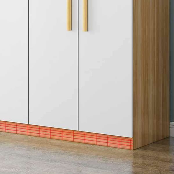 Modern Manufactured Wood Cabinet Armoire with Interior Shelves, Clothing Rod and Soft Close Door thumbnail 9