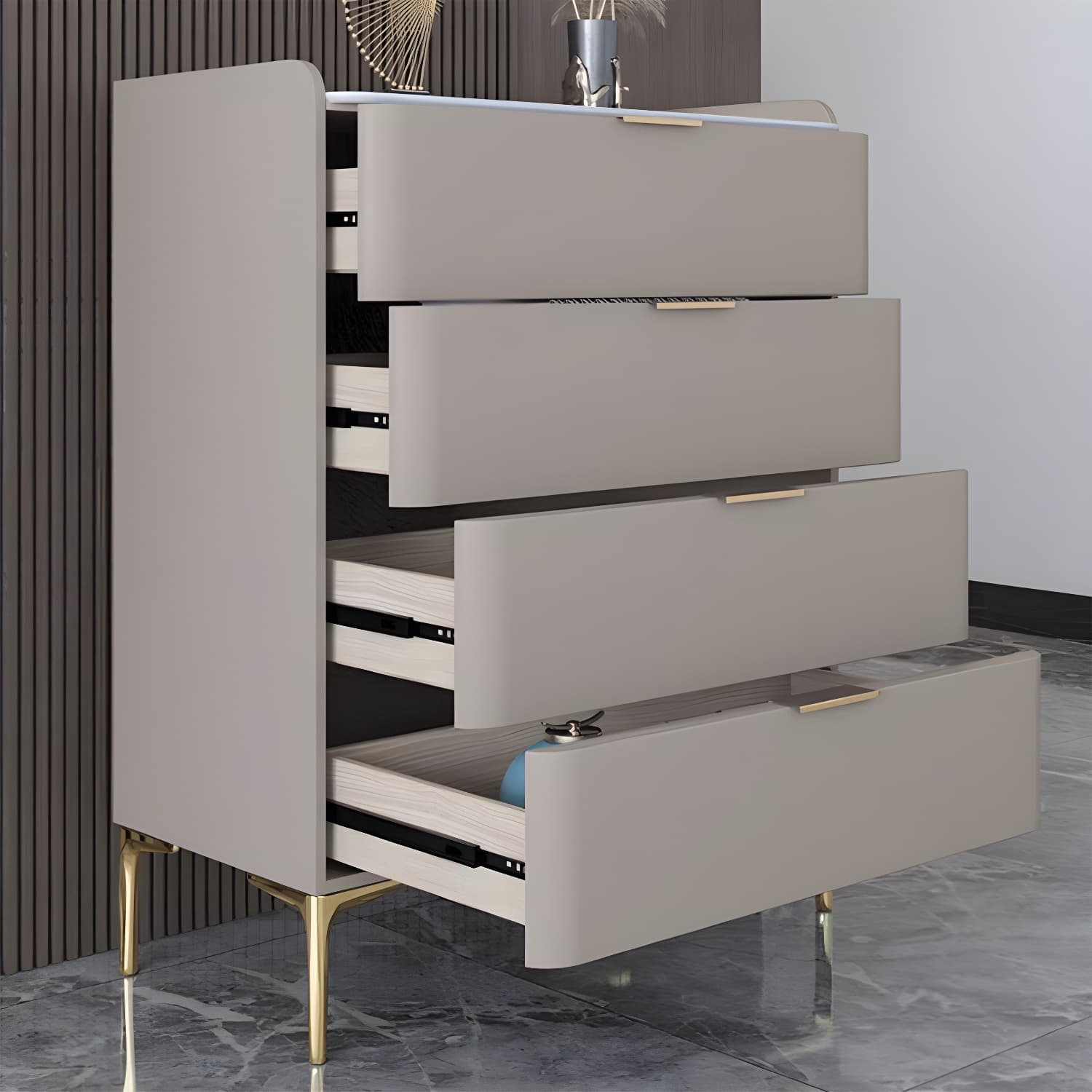 Modern Pine Wood Dresser with Drawers and Soft Close Glides in Narrow Design thumbnail 20