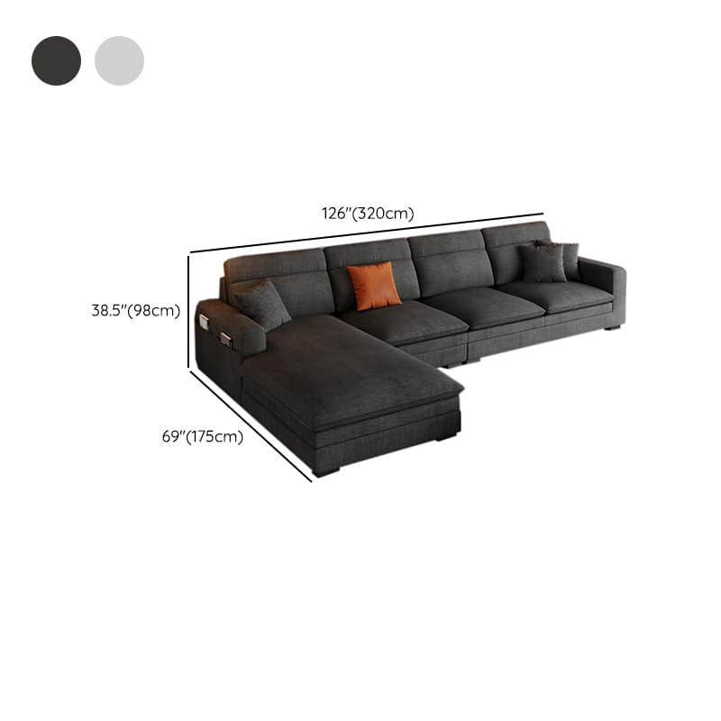 L-Shape/Straight Sofa Recliner/Sofa Couch with Concealed Support and Pine Wood Frame thumbnail 18