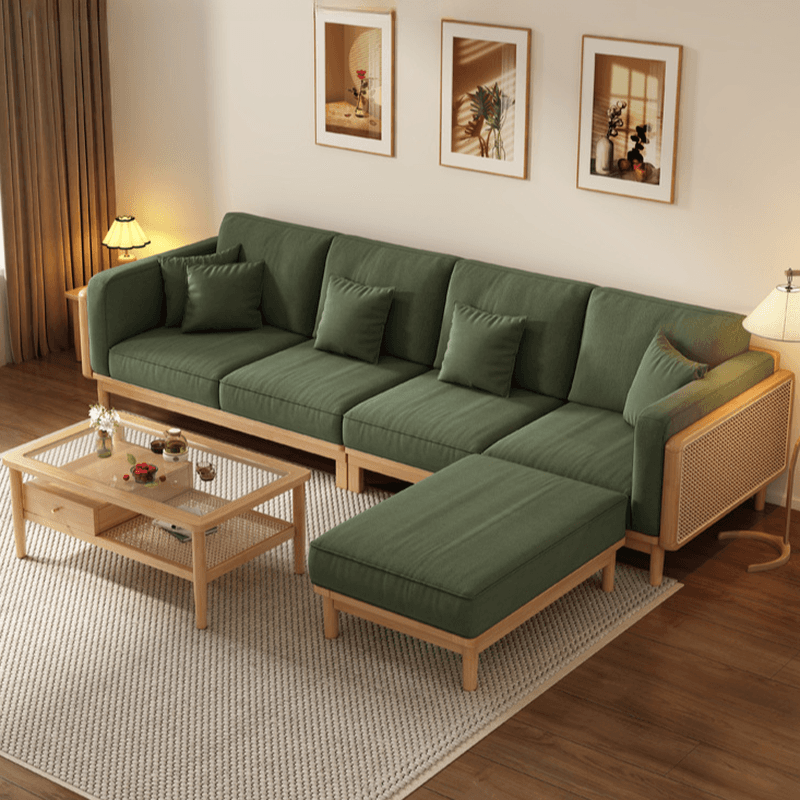 Victorian Style Jade Green Sofa Couch/Single Sofa for Sitting Room with 1 to 5 Pillows thumbnail 6
