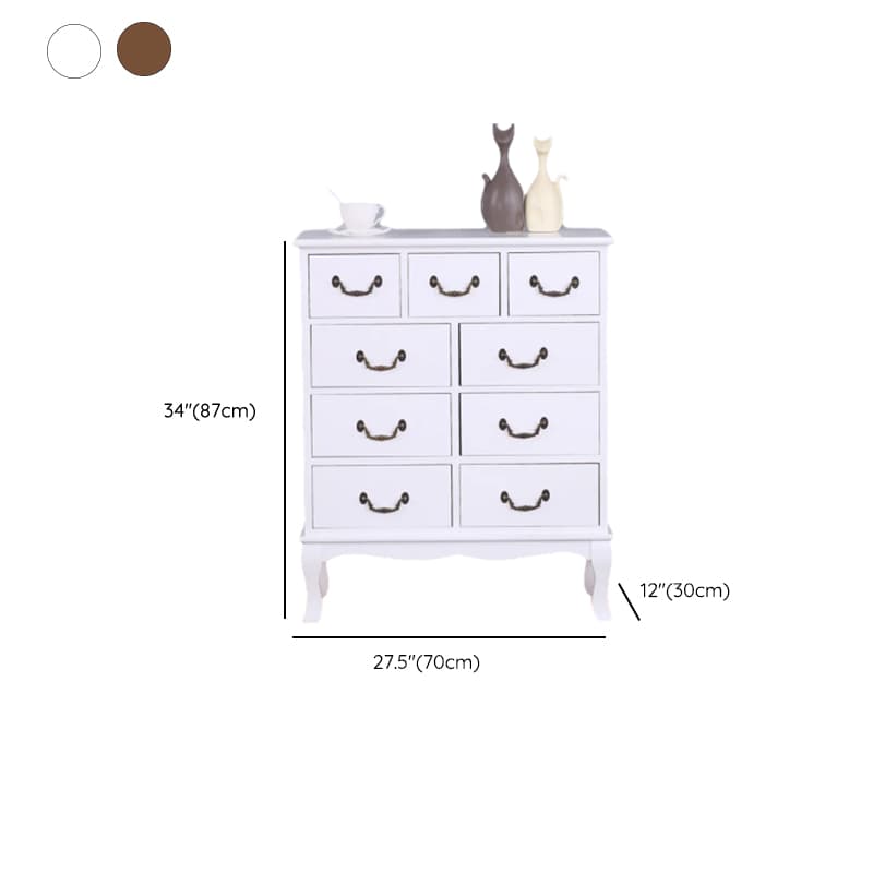 French Wood Vertical Console Dresser with 9 Drawers/7 Drawers/10 Drawers thumbnail 25