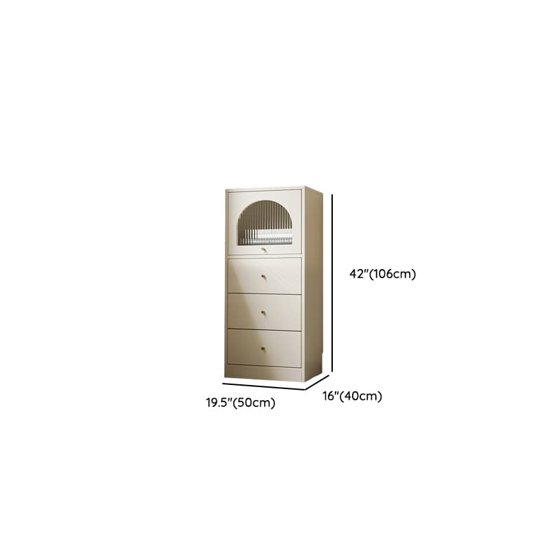 Chalk Trendy Composite Wood Semainier with Shelves, Hutch, and 6/5/4 Drawers in Vertical Orientation thumbnail 8