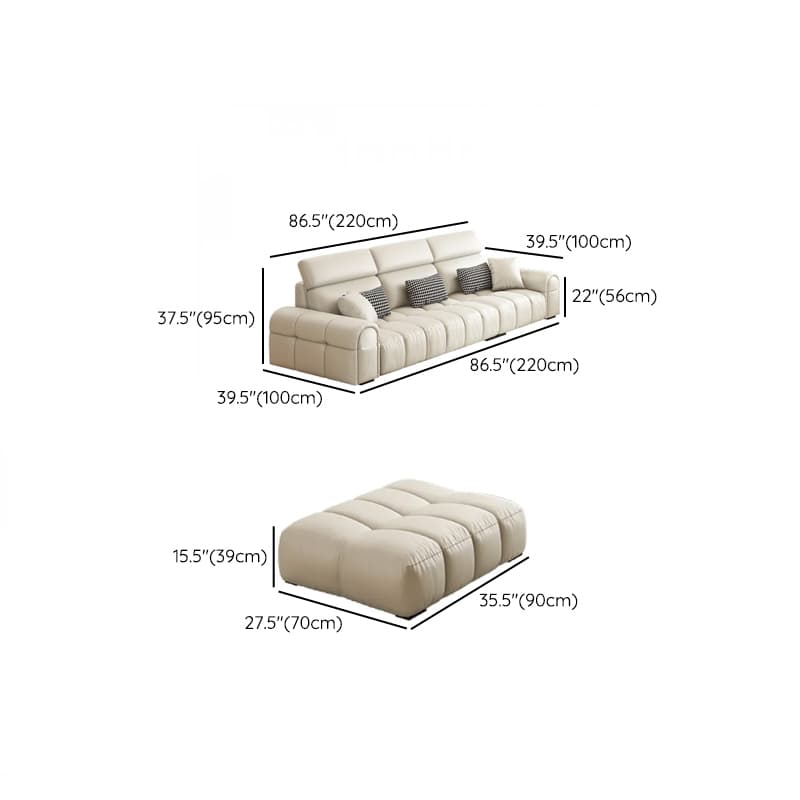 L-Shape/Straight Reversible/Horizontal Concealed Support Sofa Recliner/Sofa with Round Arm & Pine Frame thumbnail 7
