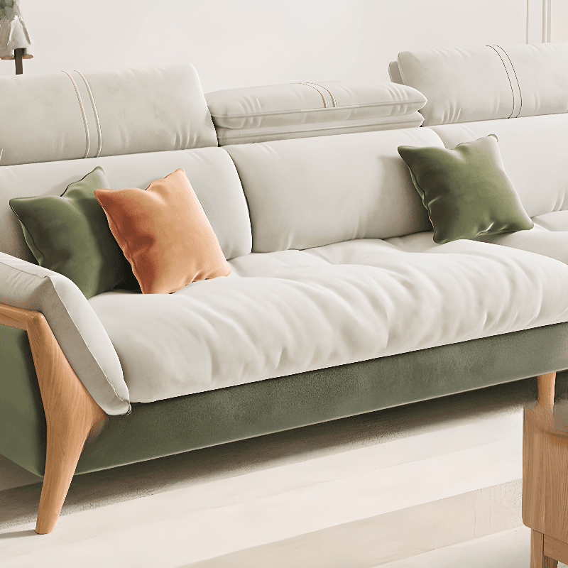 Straight/L-Shape Chalk Sofa/Sofa Chaise with Horizontal/Left Orientation and Standard Foam Seat Fill thumbnail 12