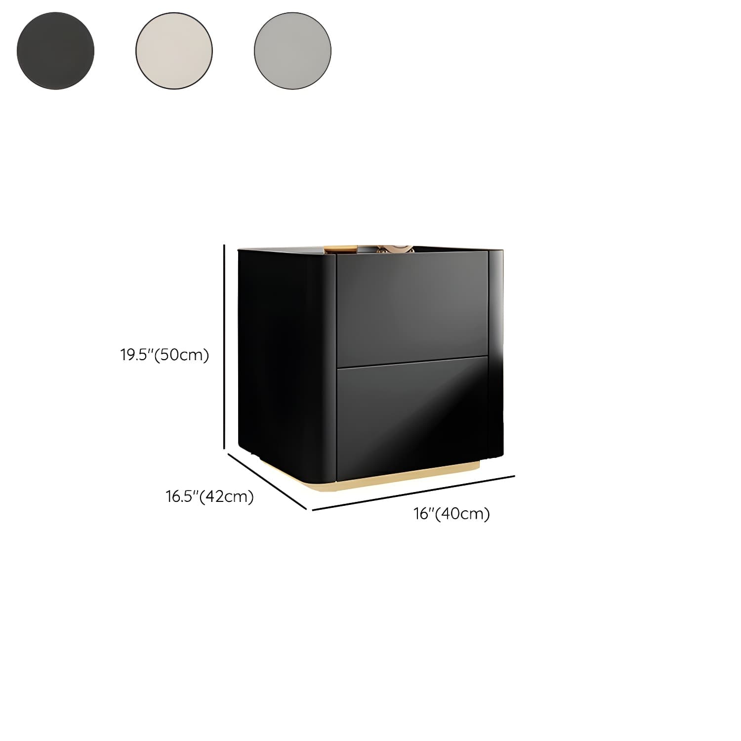 Modern Stylish Wood Nightstand Drawer Storage Petite Under 23 Inches Tall for Elegant Bedroom Decor thumbnail 16