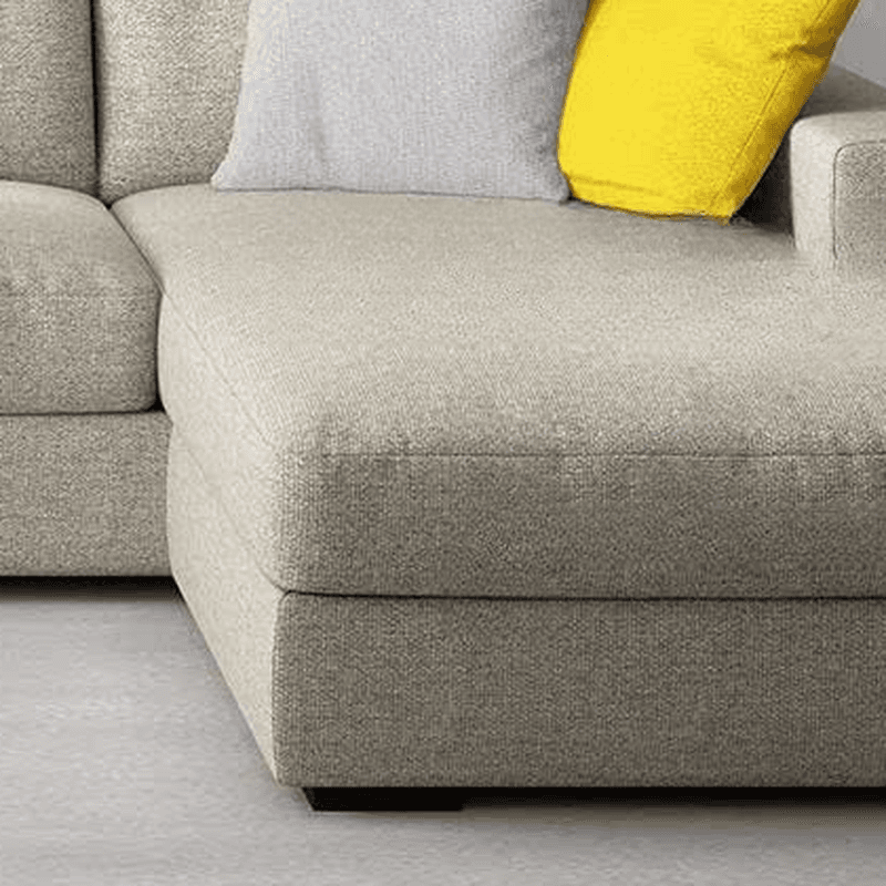 L-Shape Sofa Chaise with Pillow Back, Azure/Cream Upholstery, Square Arm, Slipcover, and 1 Chaise thumbnail 11
