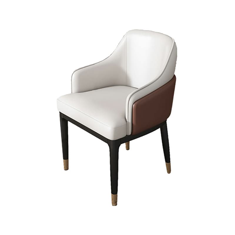 Stylish Modern Sloped Arm Chair for Kitchen & Dining with Low Back and Arms thumbnail 11