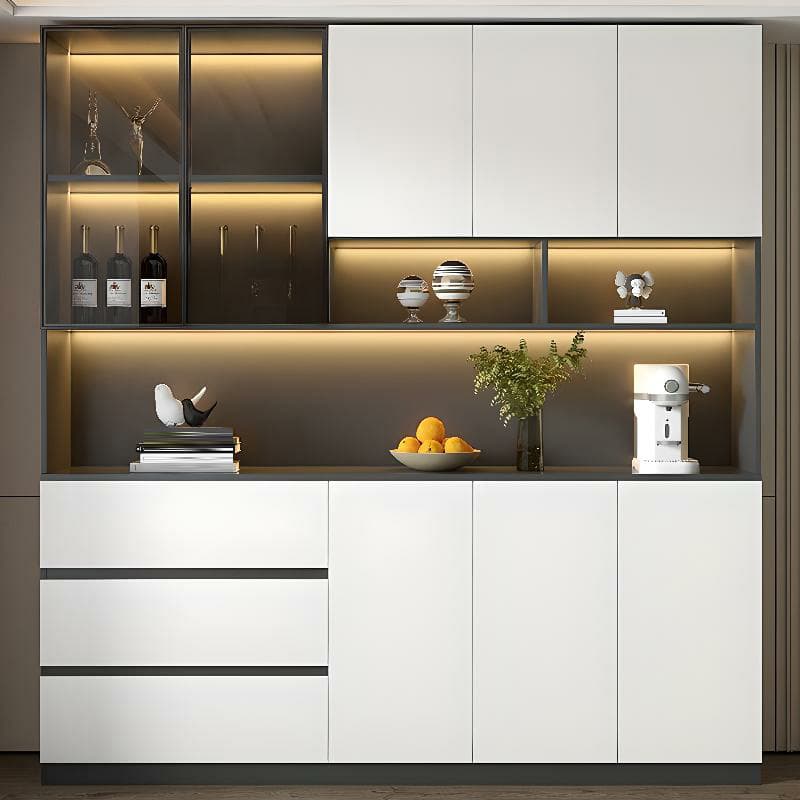 Living Room Modern Stone Sideboard Cabinet with Doors and Drawers thumbnail 2