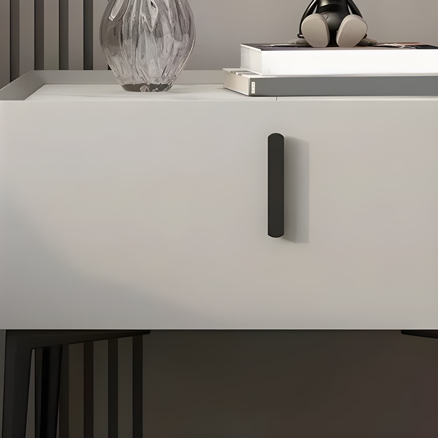 Contemporary 1 Drawer Accent Table Nightstand Antique Finish Bed Nightstand thumbnail 14
