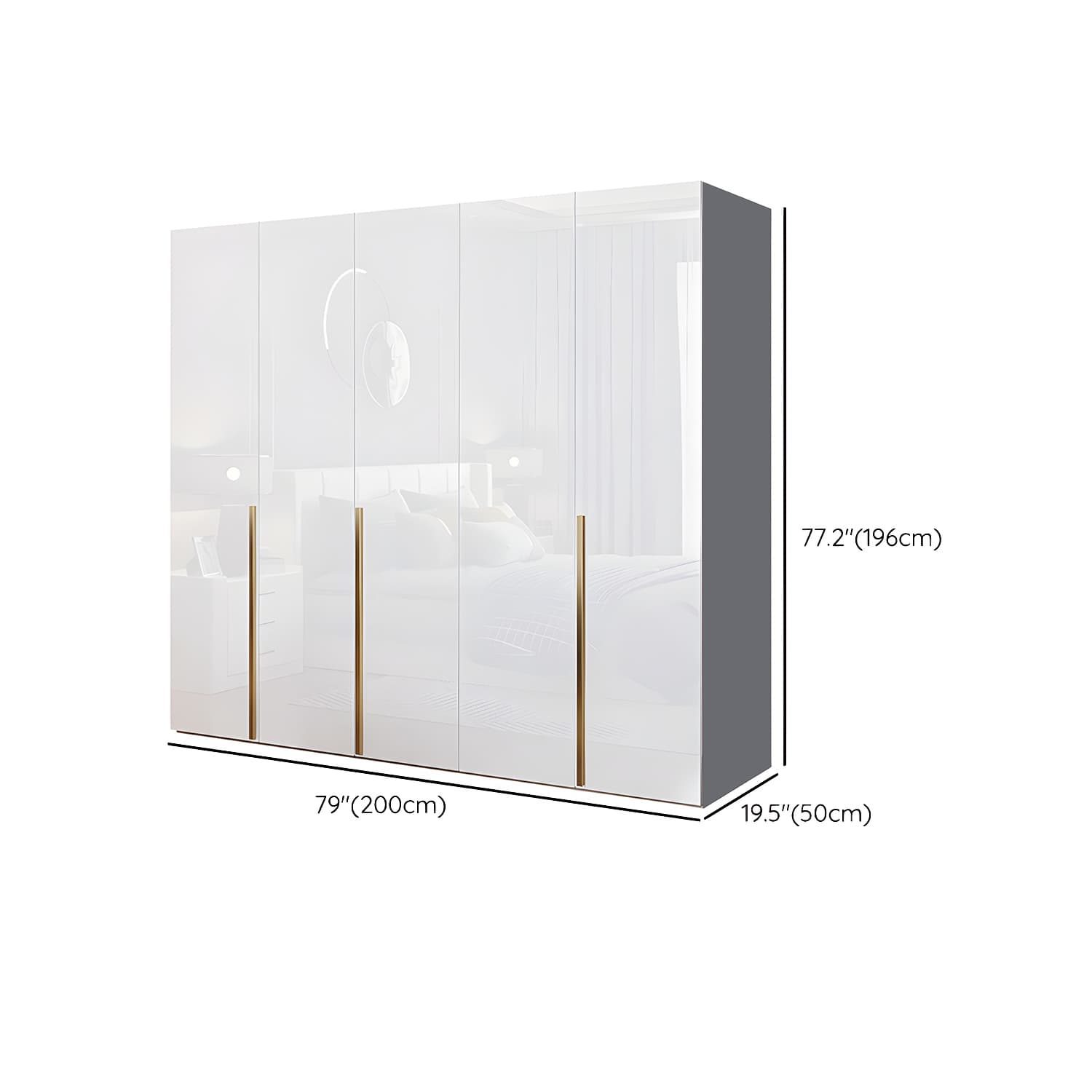 Bedroom Soft Close Doors Armoire Modern Style Wooden Wardrobe Cabinet thumbnail 16