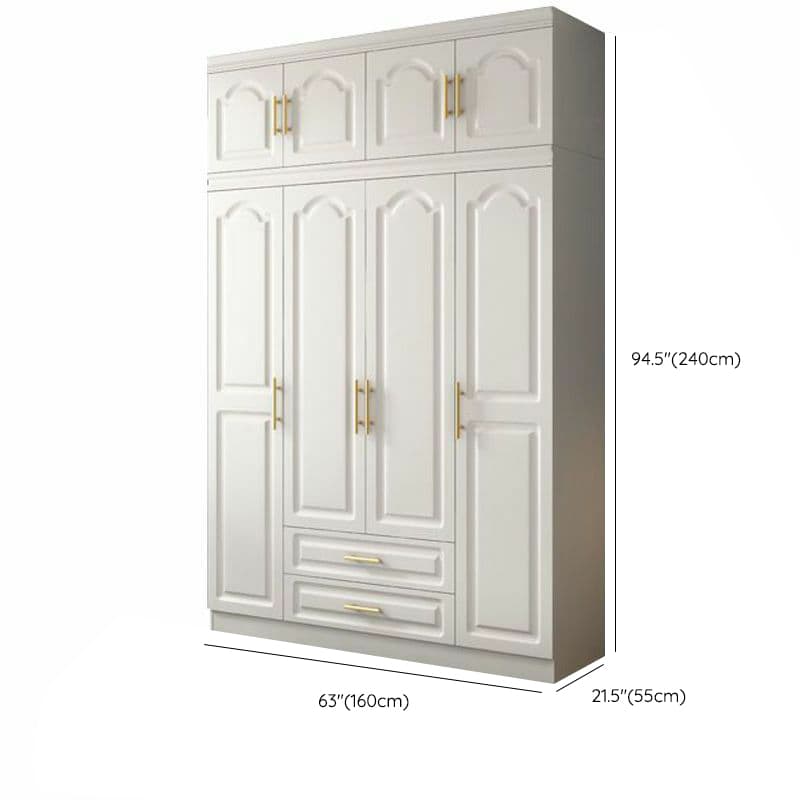 Contemporary Wood Chalk Wardrobe Closet with Interior Shelves&Clothing Rack&3-Drawer/6 Drawers/5-Drawer thumbnail 17