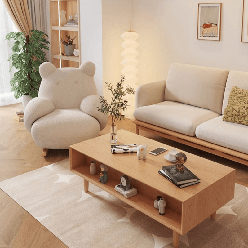 Contemporary Upholstered Rocking Chair with Cushioned Round Arm, Ottoman Included/Not Included thumbnail 5