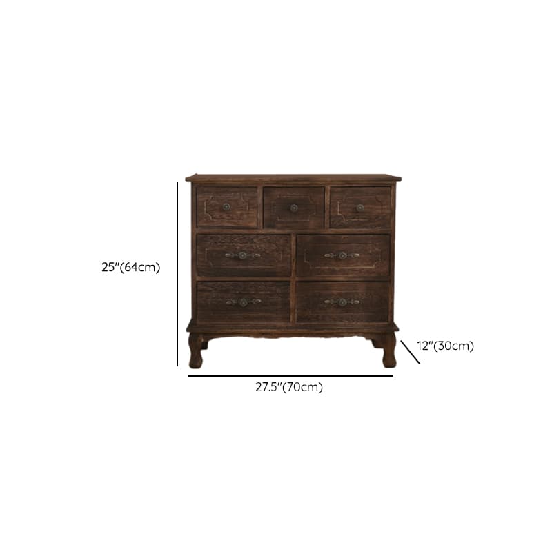 French Wood Vertical Console Dresser with 9 Drawers/7 Drawers/10 Drawers thumbnail 31