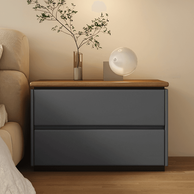Modish 2 Tiers Drawer Storage Bedside Table with Laminate Countertop thumbnail 3