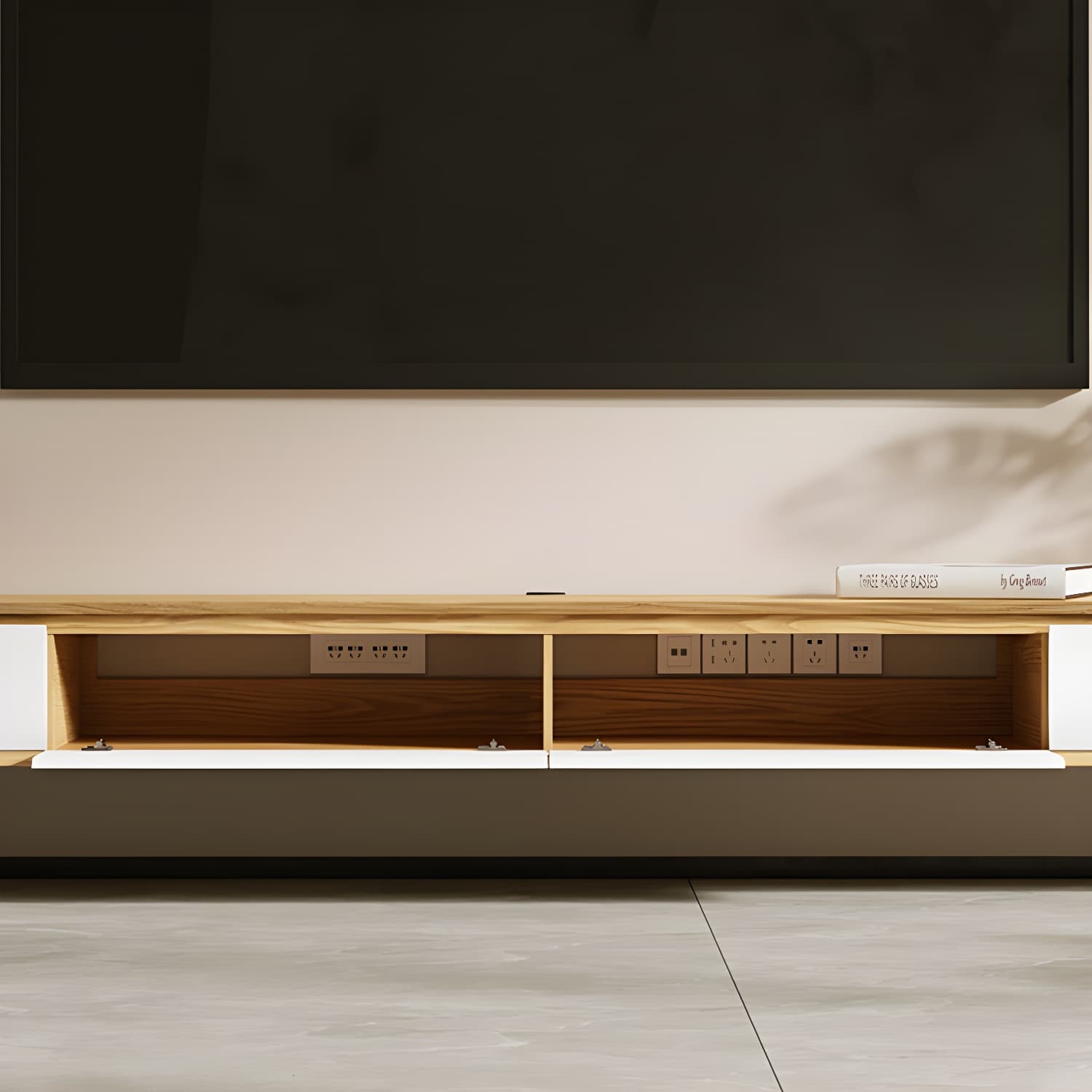 9"H Floating TV Console Modern TV Stand with Drawers for Living Room thumbnail 6
