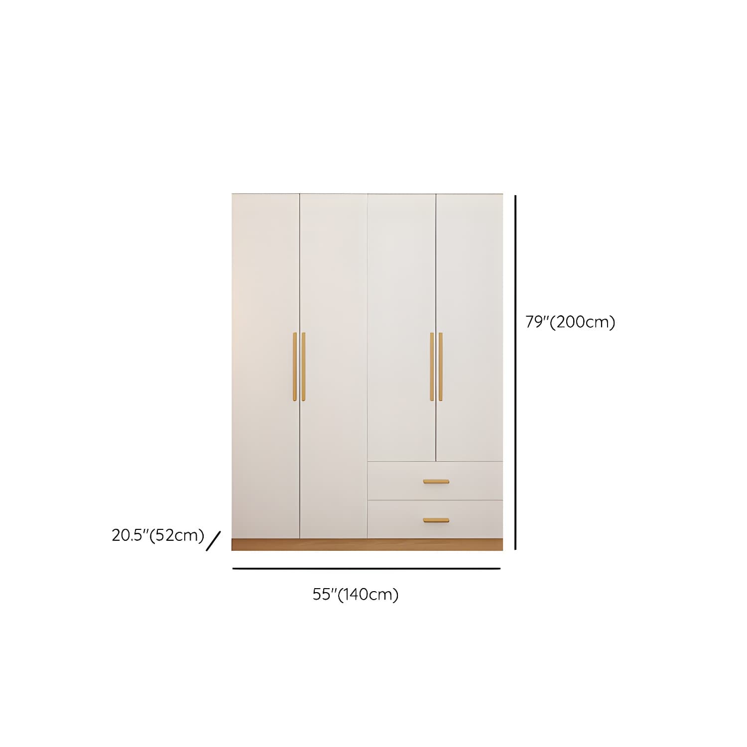 Contemporary Style Wardrobe Wooden Bedroom Closet with Hinged Door thumbnail 17