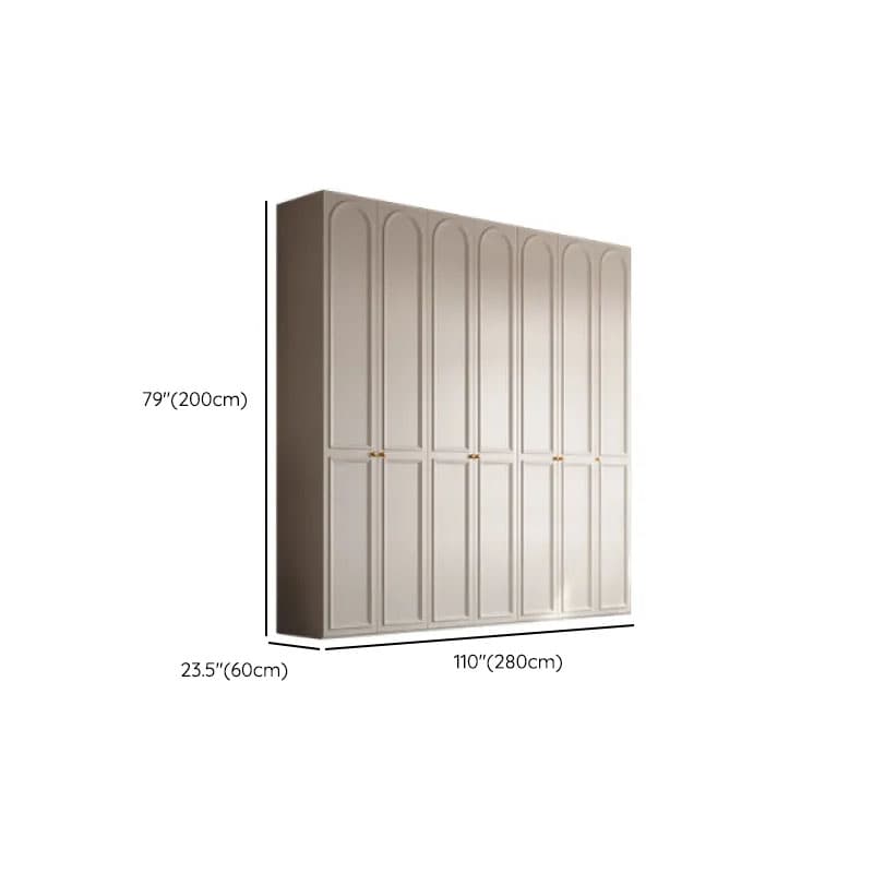 White Casual Wood Independent Armoire Cabinet with Soft Close Drawer, Soft Close Door, and Interior Shelves thumbnail 22