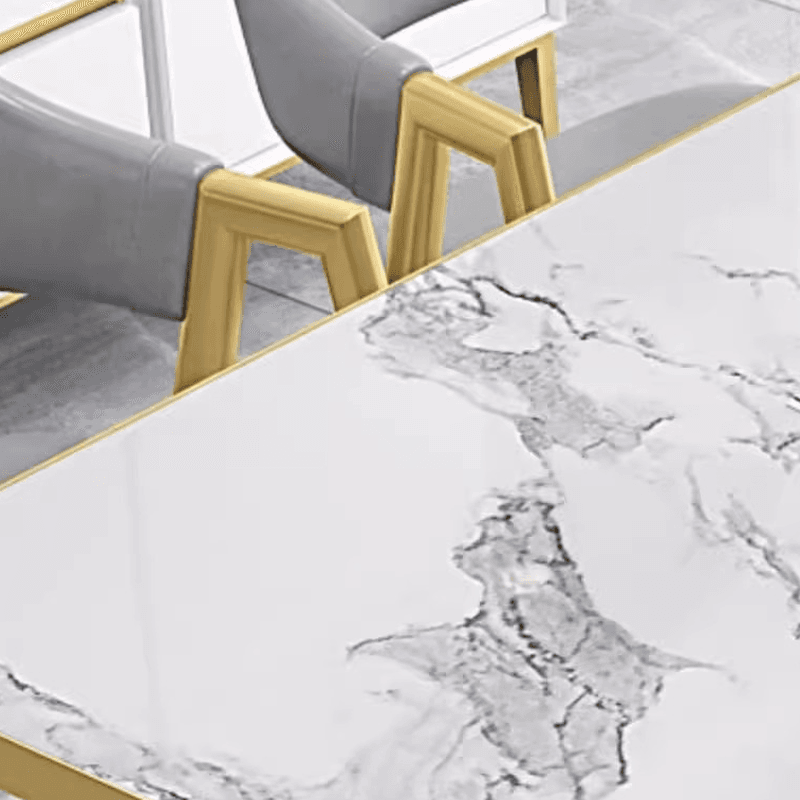 Luxurious Dining Table Set with Recycled Wood Top and Sleighing Base thumbnail 13