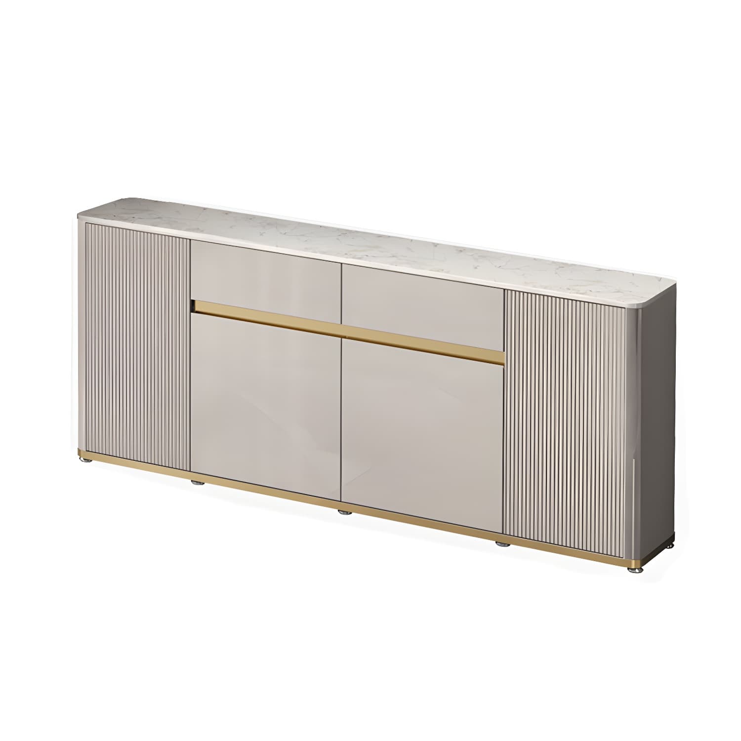 Contemporary Style Engineered Wood Buffet Stand Adjustable Shelving Credenza thumbnail 5