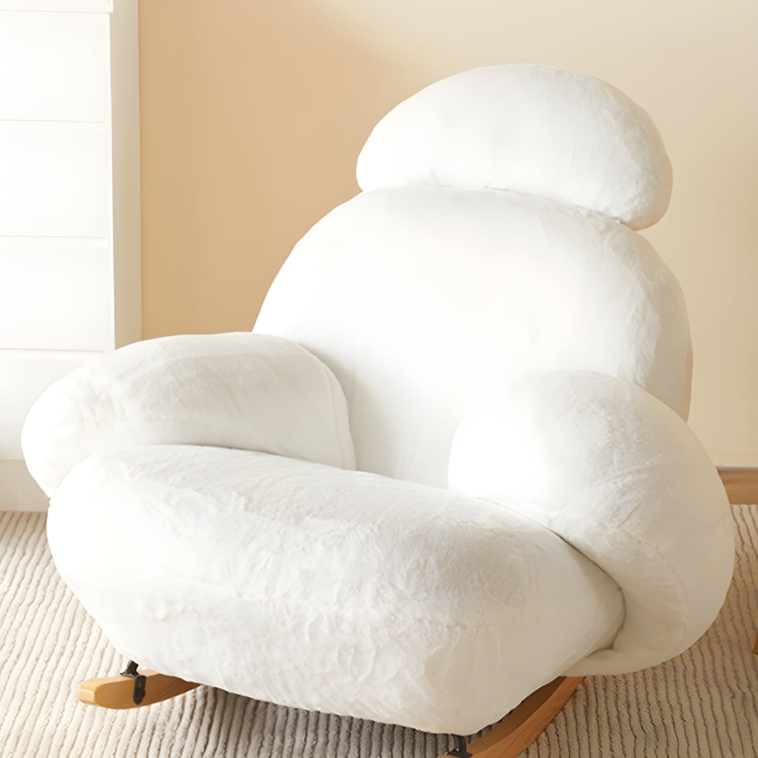 Velvet Upholstered Rocking Chair Modern Style Rocking Accent Chair - image 1