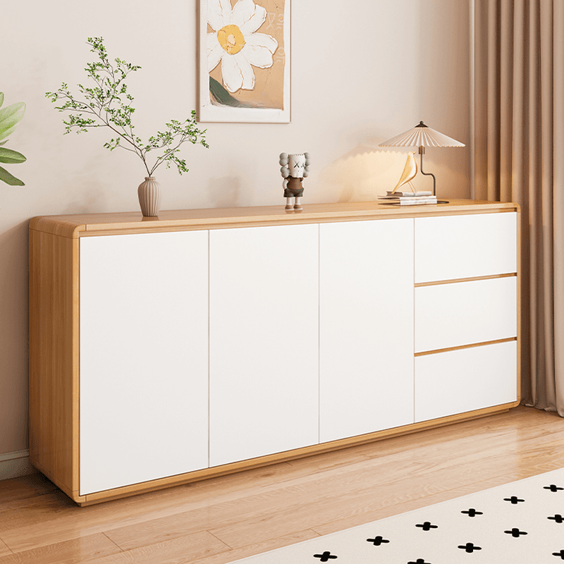 Contemporary Sideboard with 3 Drawers, Closet, Standard/Wide/Narrow Sizes, 1 Shelf, Kitchen Cupboards, and 2/3/Single Doors thumbnail 6