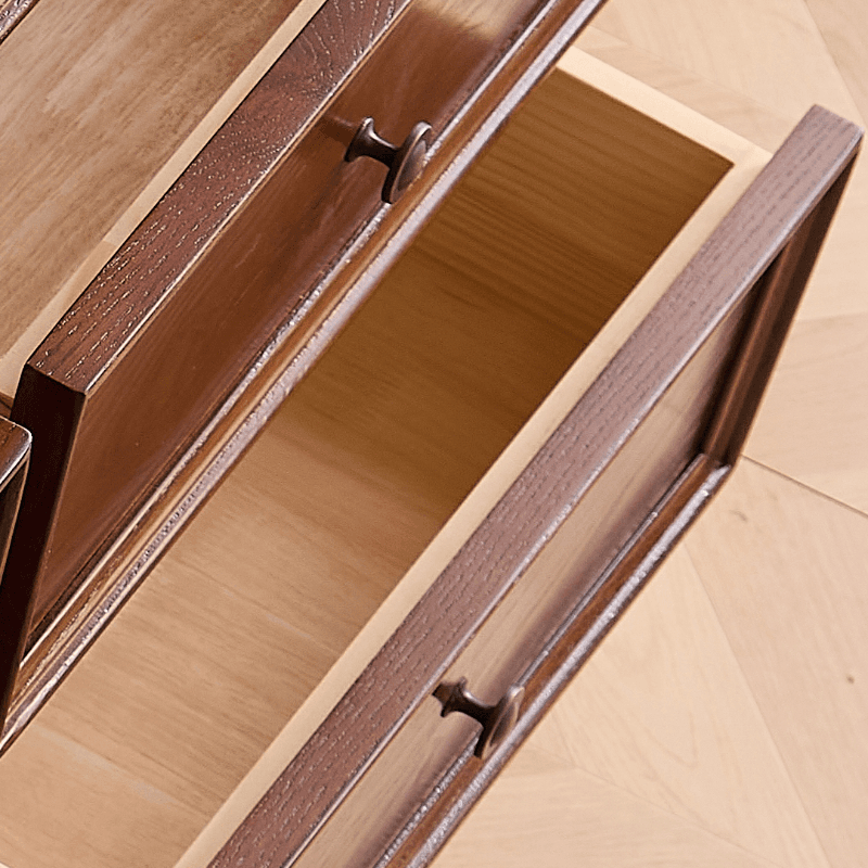 Cocoa Trendy Ash Wood Console Dresser/Semainier with 9/7/6 Drawers, Integrated Cable Management, Horizontal/Vertical thumbnail 6