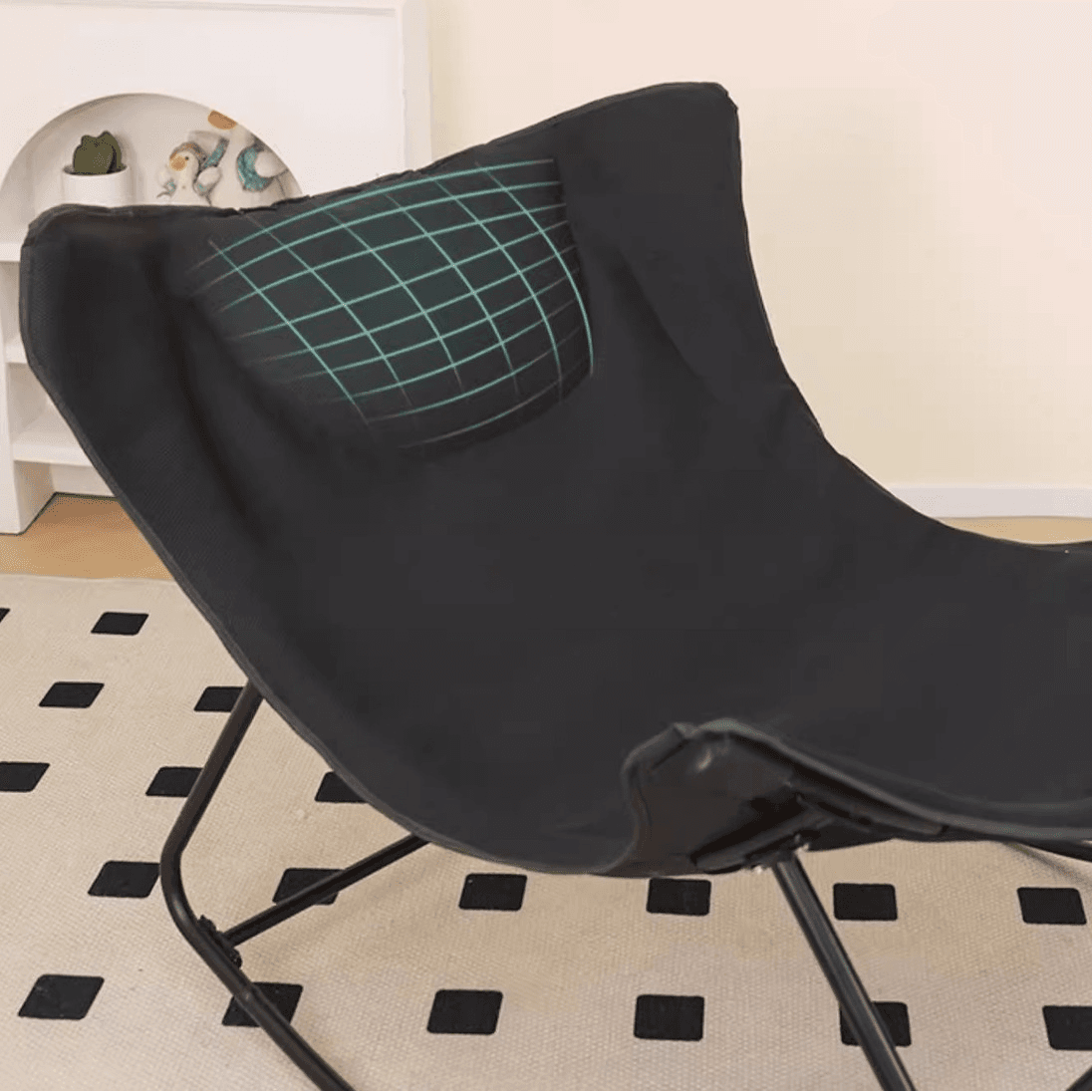 2 Person Rocking Chair Couch with Rear Back and Stationary thumbnail 14