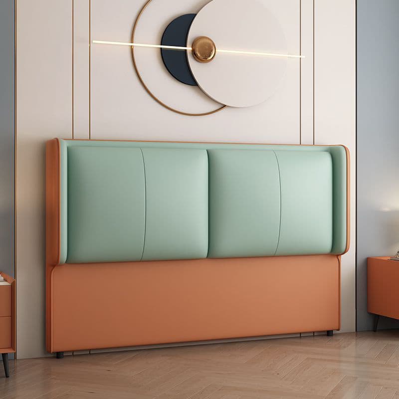 Modish Style Panel Headboard in Timber with No Distressing, Rectangle Shape for King/Queen/Full Bed, Featuring Sponge Upholstery and Standard Height thumbnail 6