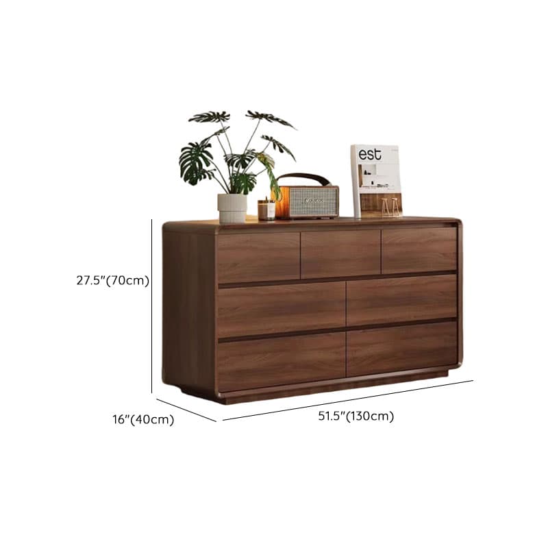 Cocoa Modern Simple Style Manufactured Wood Double Dresser/Bachelor Chest/Semainier with 6/3/5 Drawers Horizontal/Vertical thumbnail 14