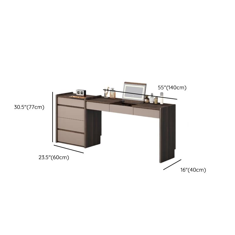 Multi-Purpose Vanity Set with 10 Drawers, Lighting, Push-Pull, 2-in-1 Functionality, Adjustable Touch and Brightness thumbnail 15