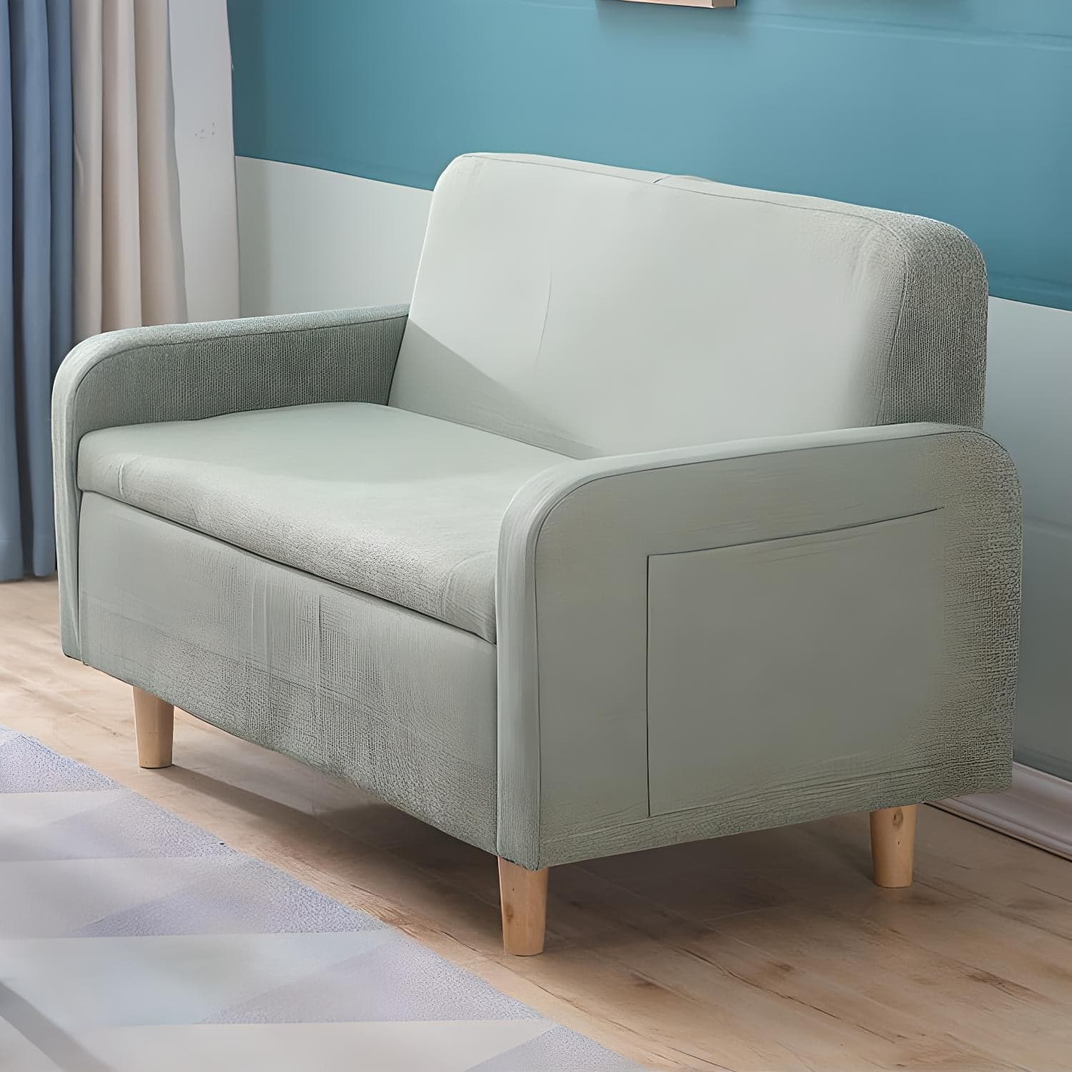 Contemporary Azure/Brown/Magenta Standard Sofa with Hidden Storage thumbnail 9