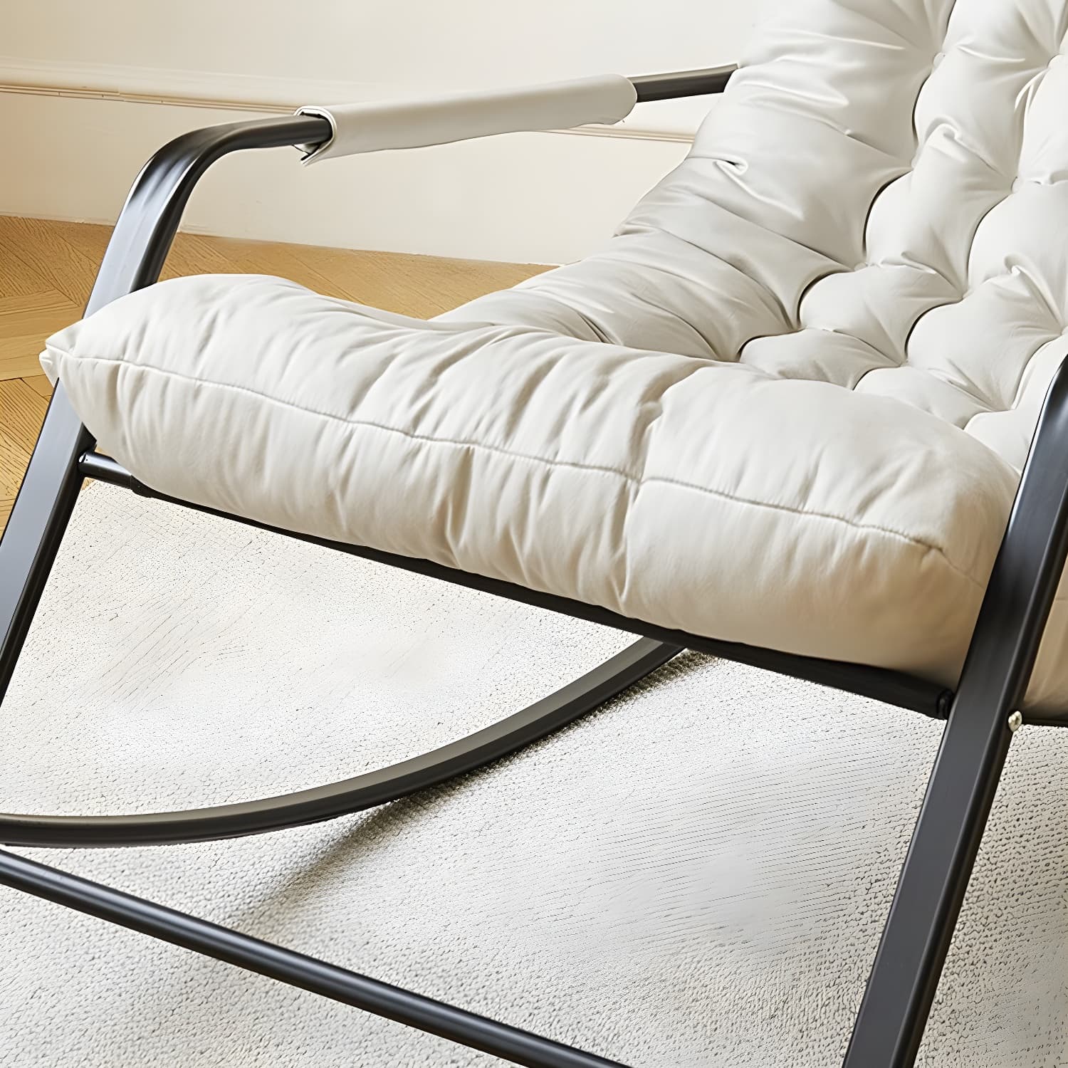 Stylish Tufted Upholstered Rocking Chair - Modern Design for a Comfy Home thumbnail 18