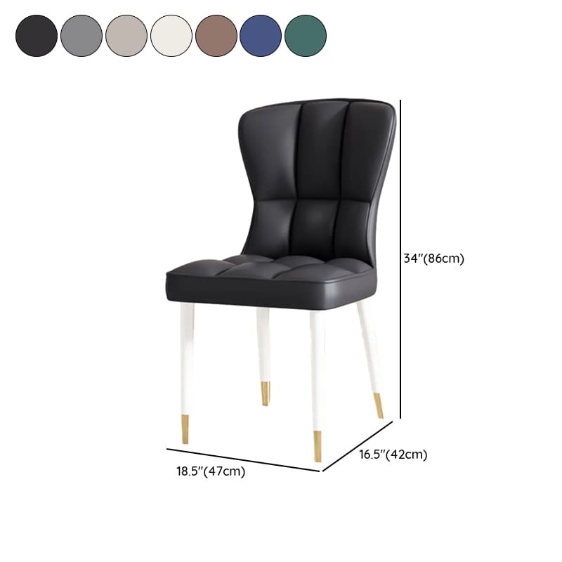 Casual/Lavish Side Chair with Wingbacked Upholstered Design and Steel Legs thumbnail 17