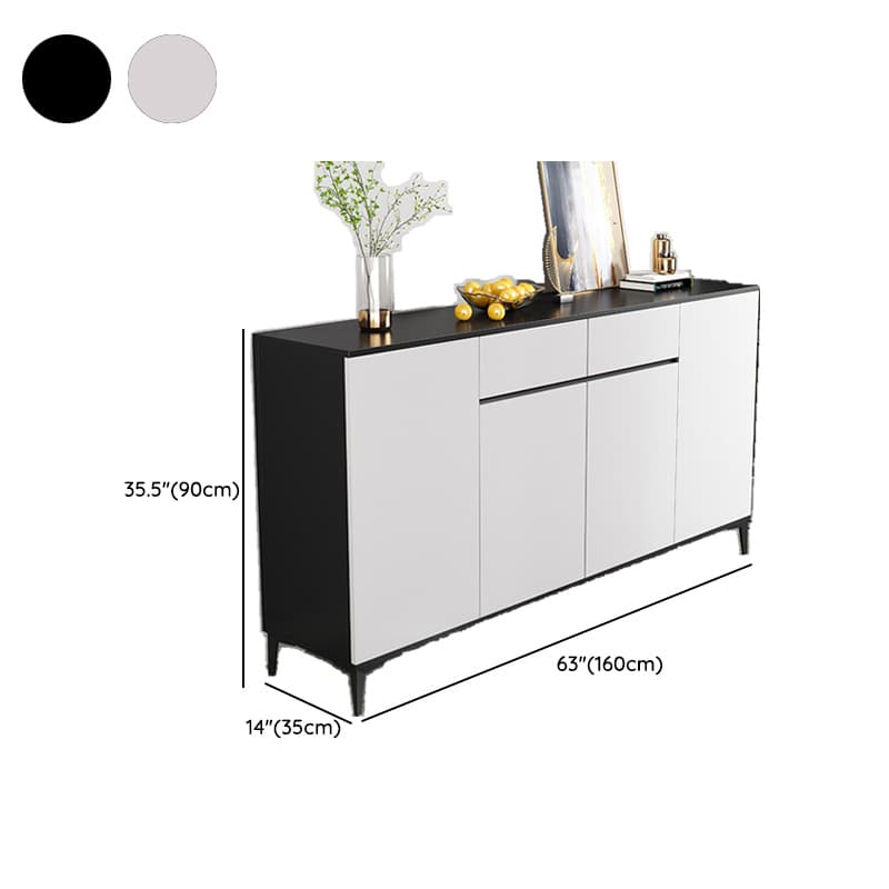 Versatile Sideboard with 2/3 Drawers, Closet Cabinet, Standard/Narrow/Wide Sizes, 3/Two Internal Shelves, Drawer Storage, Manufactured Wood/Stone Countertop, and 4/2/3 Doors thumbnail 19