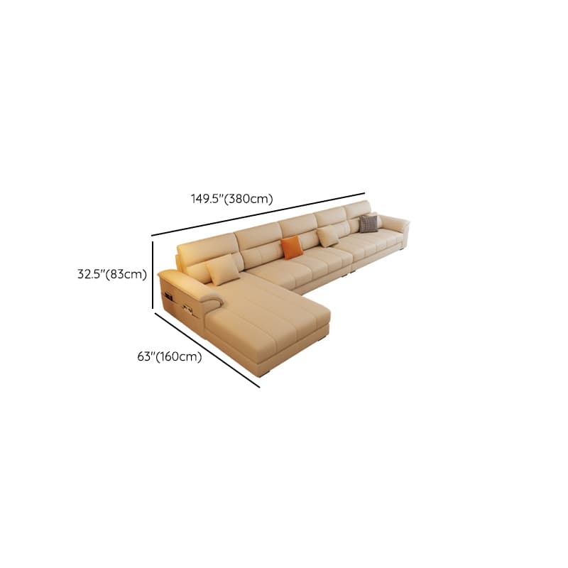 Straight/L-Shape Reversible/Horizontal Sofa/Sofa Recliner with Concealed Support & Natural Wood Frame thumbnail 23