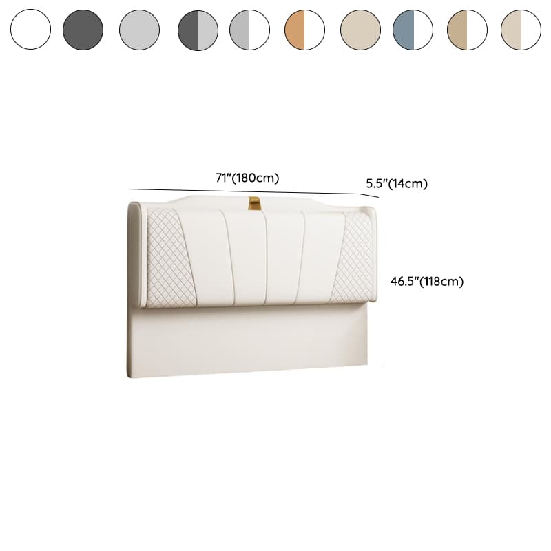 Trendy Panel Headboard in Natural Wood with No Distressing, Scooped Shape for Queen/Full Bed, Sponge Upholstery Fill, Standard Height thumbnail 17