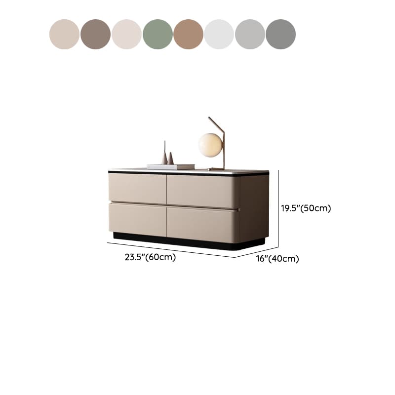 Modish Nightstand With Drawer Organization with 4 Drawers and Stone Tabletop thumbnail 17