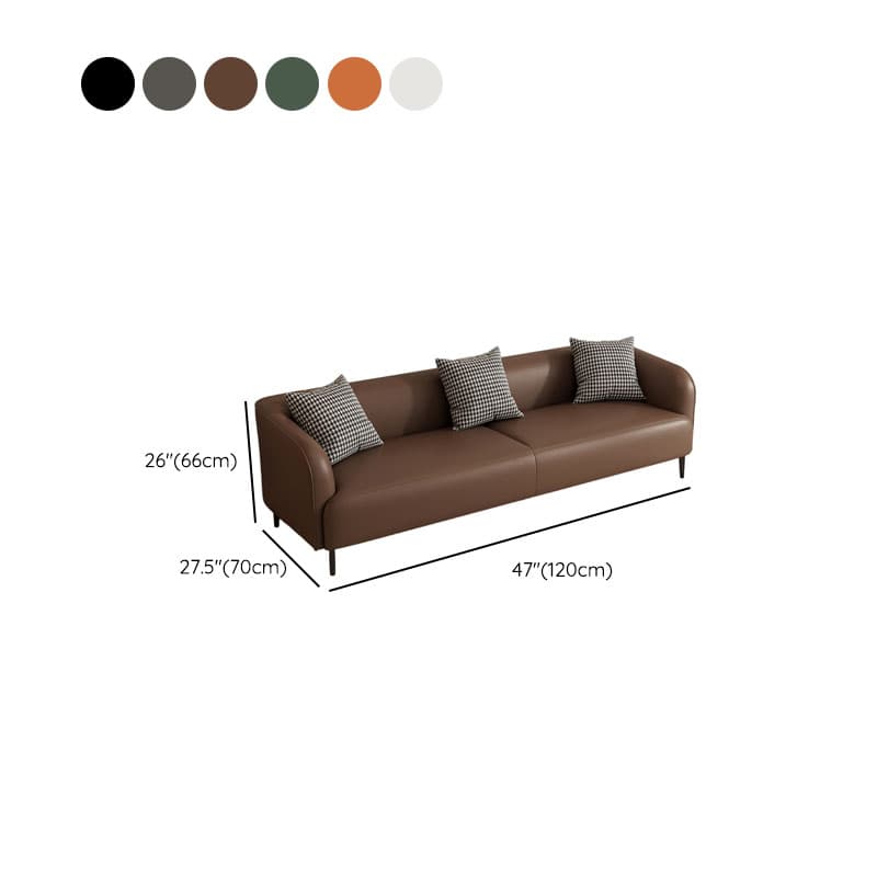 Drawing Room Standard Sofa in Pu Leather with Dark Gray/Sage/Amber Color and Armrest thumbnail 14