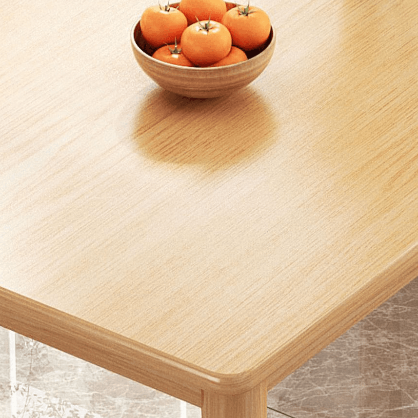 Dining Table Set with Rectangular Recycled Wood Top, 4 Legs, Fixed Table, Padded Chair with Back, Available in 5-piece/7 Piece Set/3 Pieces thumbnail 10