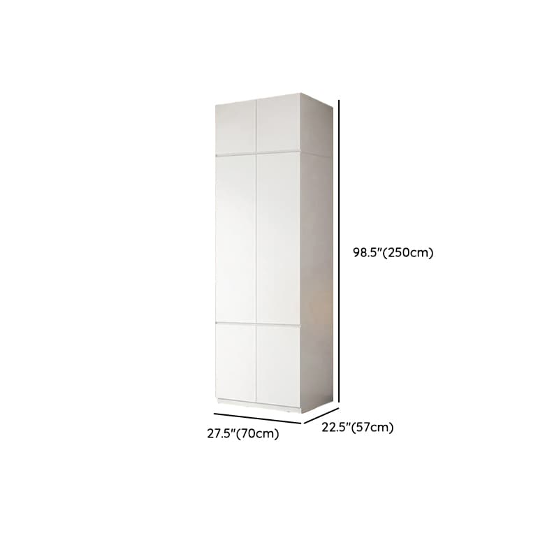 White Contemporary Alloy Cabinet Armoire with 3/6/9 Drawers, Flexible Shelf, and Hanging Rod thumbnail 32