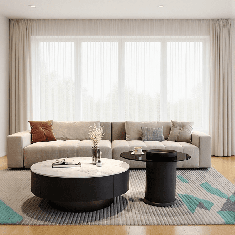 Orbicular Nested Board Game Coffee Table with 1 Drawer for Foyer thumbnail 9