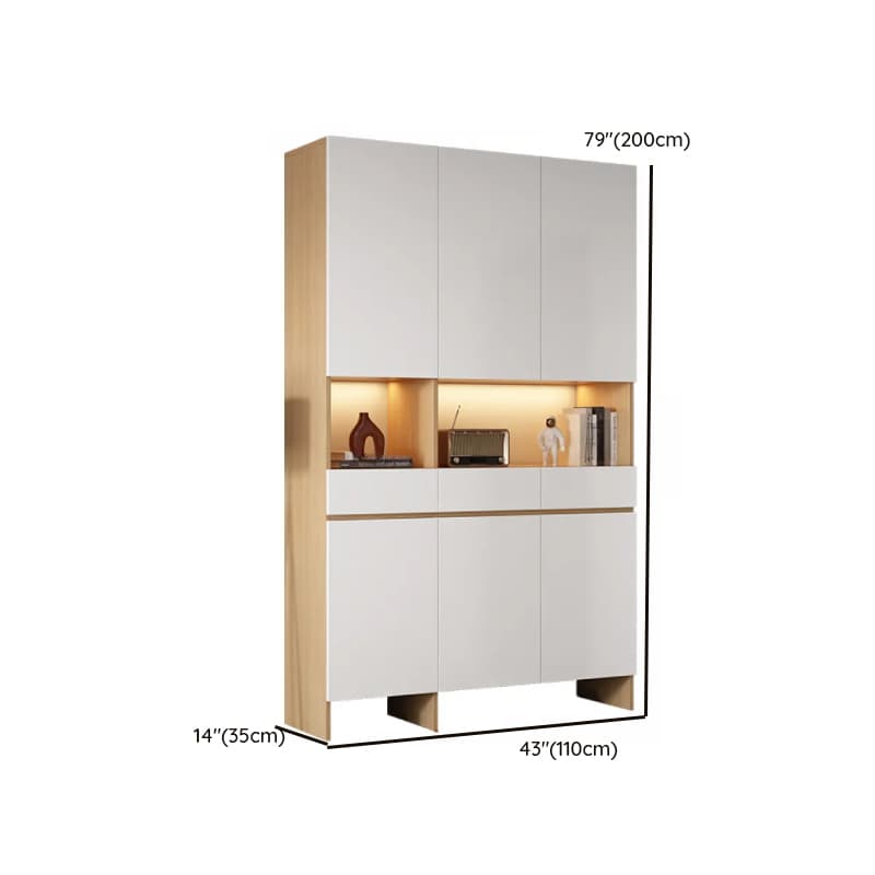 Trendy Rectangle Accent Cabinet with Hutch, Changeable Shelf, Groove Handles, Multi-Color Top, and Soft Close Drawer thumbnail 32