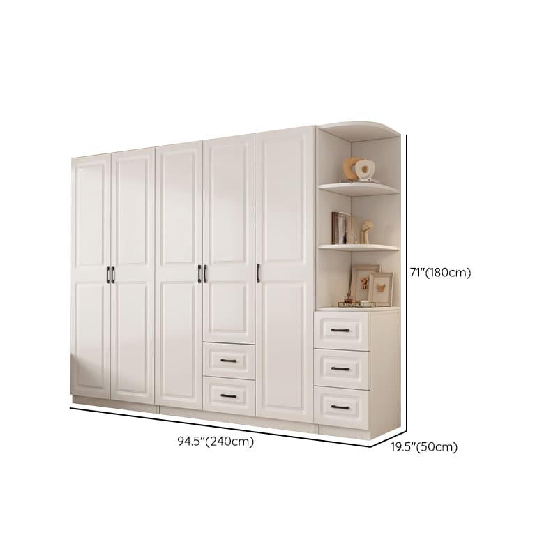 Casual Chalk Timber Wardrobe with Soft Close Drawer and Door, Interior Shelves, Hanging Rod thumbnail 31