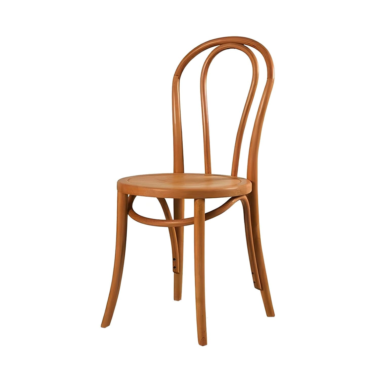 Modern Open Back Side Chair with Beech Wood Legs for Kitchen & Dining - Non-Upholstered thumbnail 4