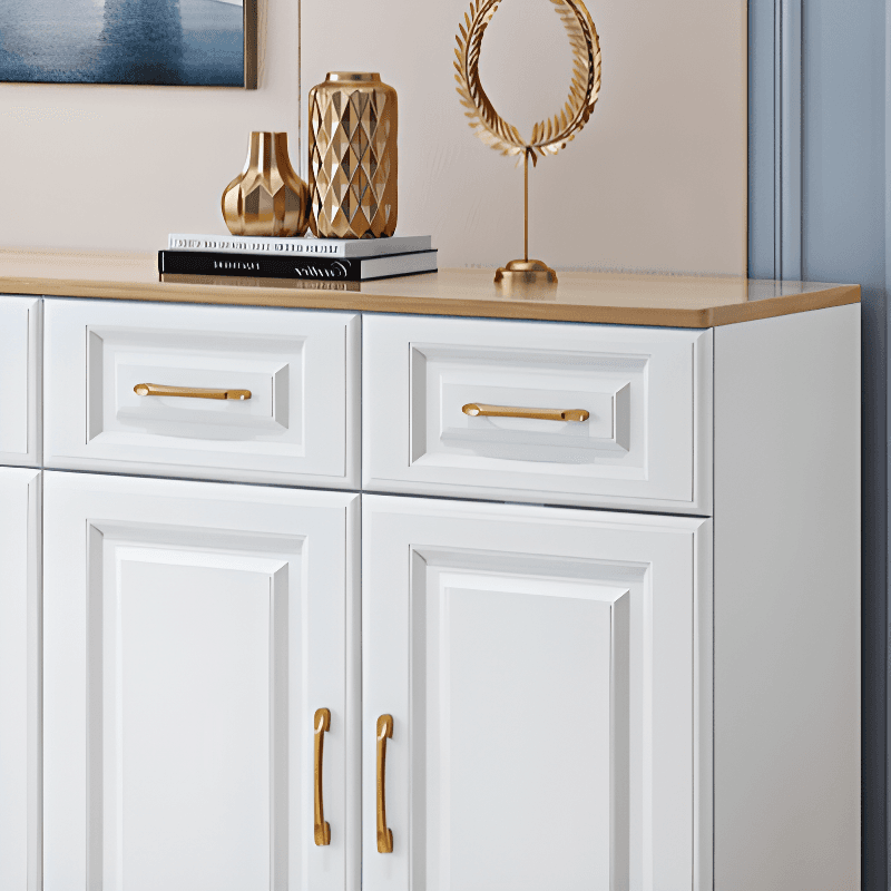 Standard/Narrow Sideboard in Timber with Drawers, 5 Doors/3 Doors/2 Doors, 2 Shelves/3 Shelves/One Internal Shelf and 5 Drawers/4 Drawers/3 Drawers in a Trendy Style thumbnail 11