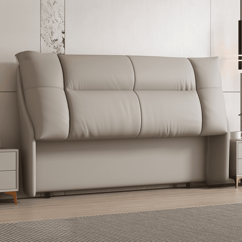 Trendy Panel Headboard in Natural Wood with No Distressing, Rectangle Shape for King/Queen/Full Bed, Cotton Upholstery Fill, Standard Height thumbnail 7