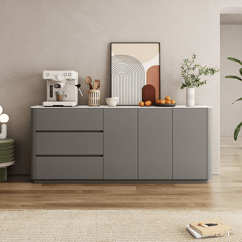 Standard/Wide Stone 3 Drawers/1 Drawer Hutch 1 Shelf 4 Doors/3 Doors/2 Doors Microwave Shelf Cabinet thumbnail 7