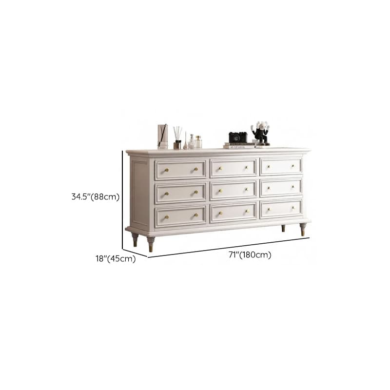 Horizontal/Vertical Chalk Wood Double Dresser/Bachelor Chest/Lingerie Chest with Drawers - image 12
