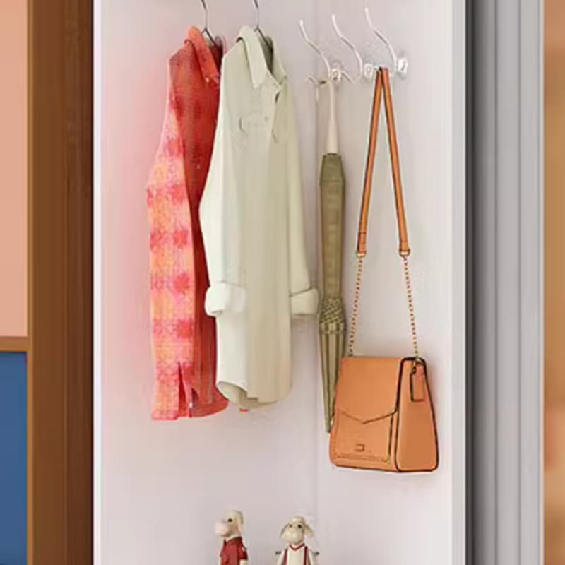Scandinavian Wood Corner Accent Cabinet with 1 Cabinet and Opening Shelves for Room thumbnail 10